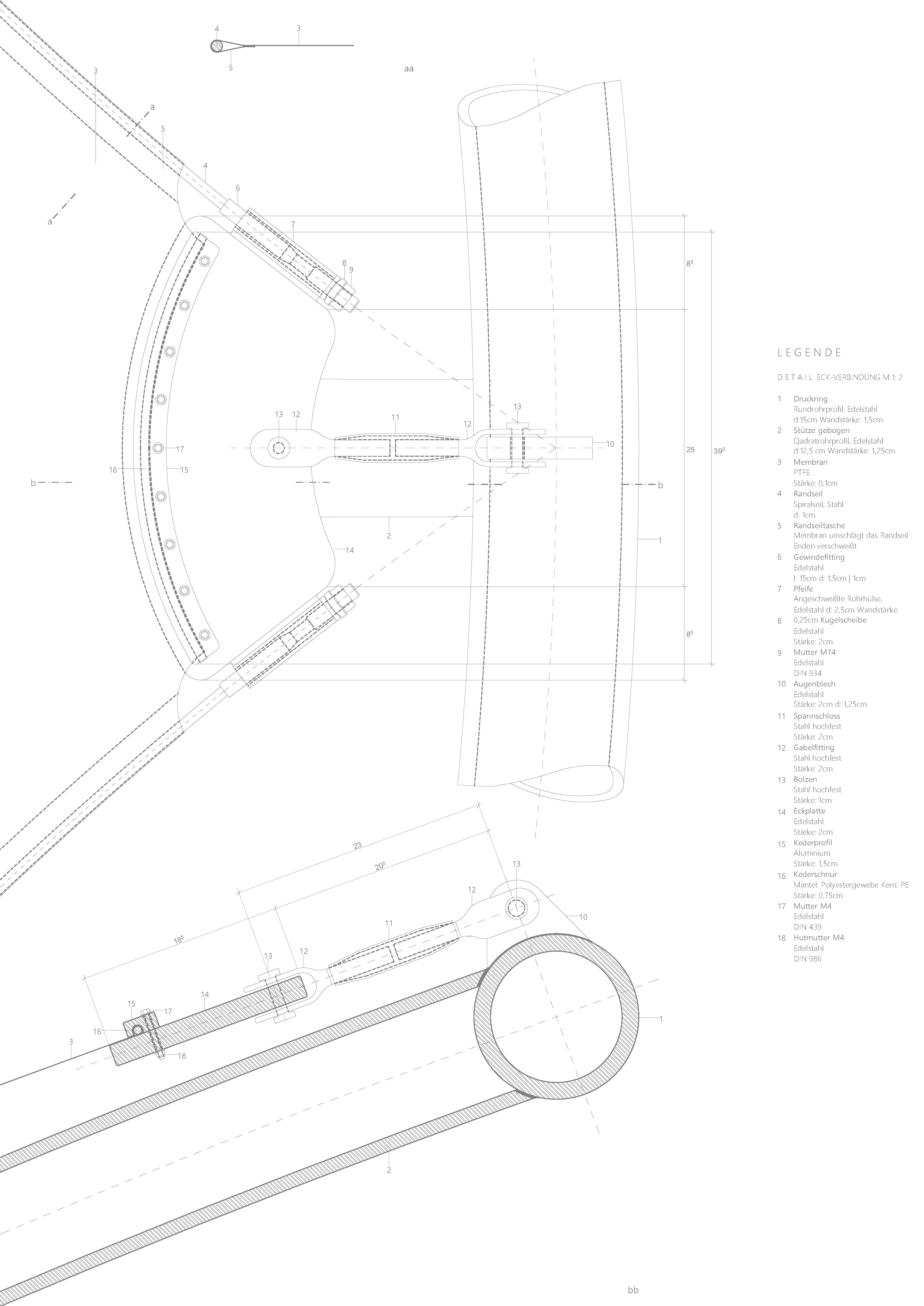 Eckdetail M 1:2
